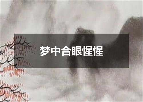 梦中合眼惺惺