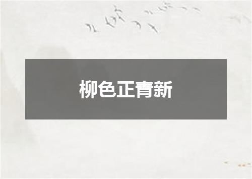 柳色正青新