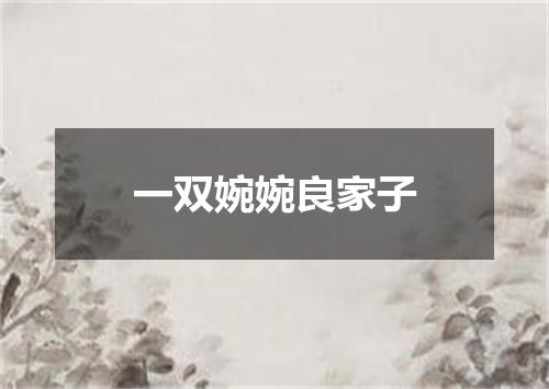 一双婉婉良家子