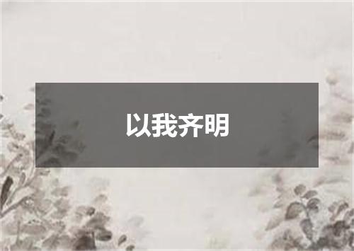 以我齐明