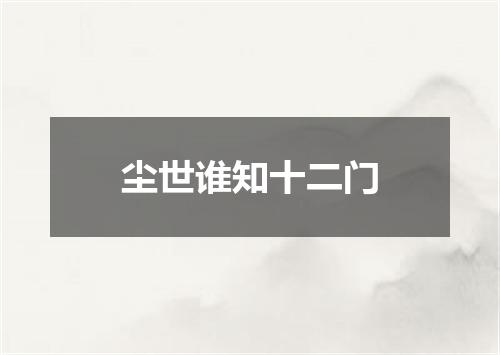 尘世谁知十二门