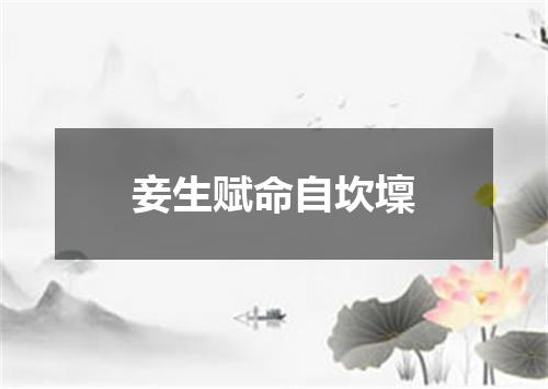 妾生赋命自坎壈