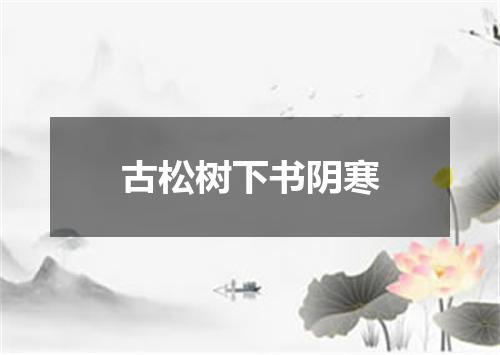 古松树下书阴寒