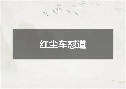 红尘车怼道