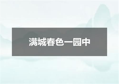 满城春色一园中