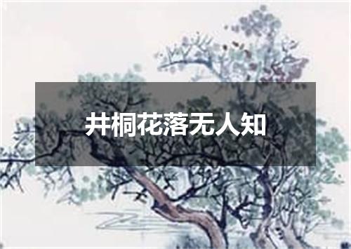 井桐花落无人知