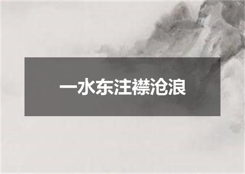 一水东注襟沧浪