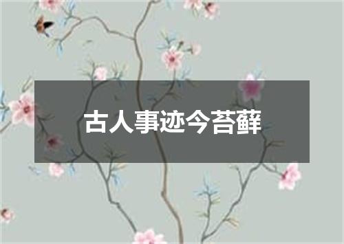 古人事迹今苔藓