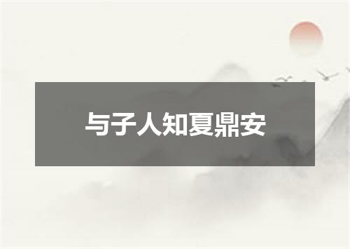 与子人知夏鼎安