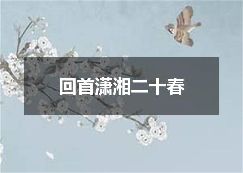 回首潇湘二十春