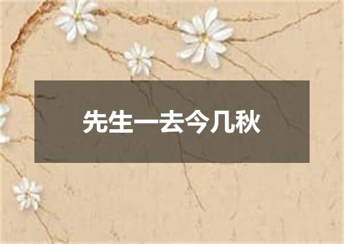 先生一去今几秋