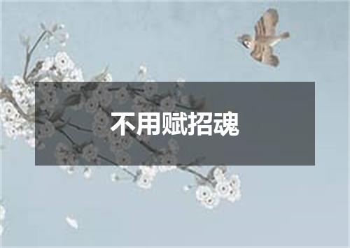 不用赋招魂