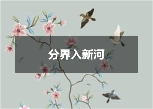 分界入新河