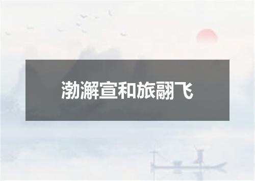 渤澥宣和旅翮飞