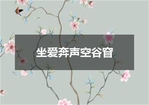 坐爱奔声空谷窅