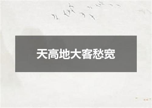 天高地大客愁宽