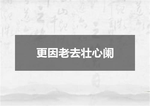更因老去壮心阑