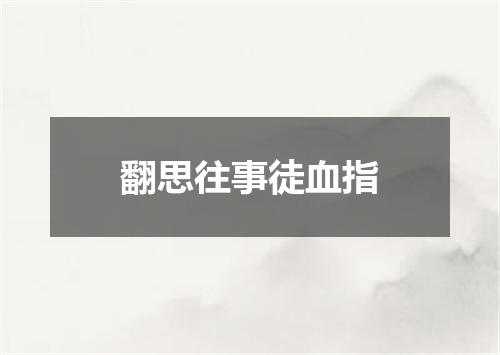 翻思往事徒血指