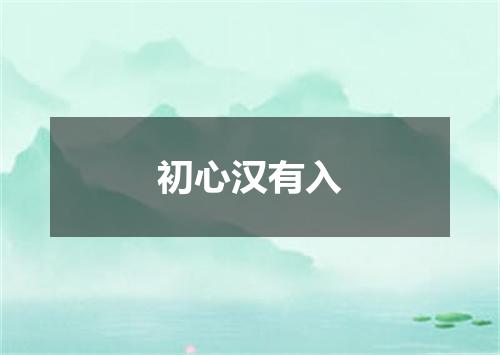初心汉有入