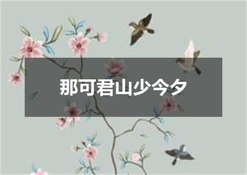 那可君山少今夕