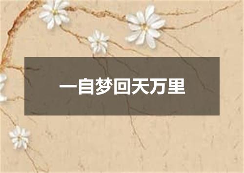一自梦回天万里