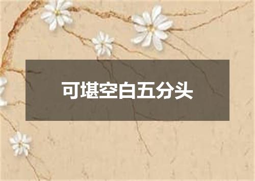 可堪空白五分头