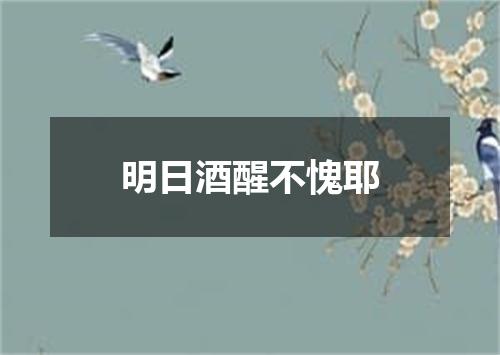 明日酒醒不愧耶