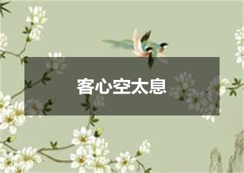 客心空太息