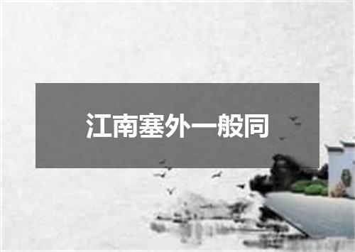 江南塞外一般同