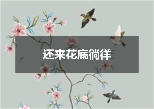 还来花底徜徉