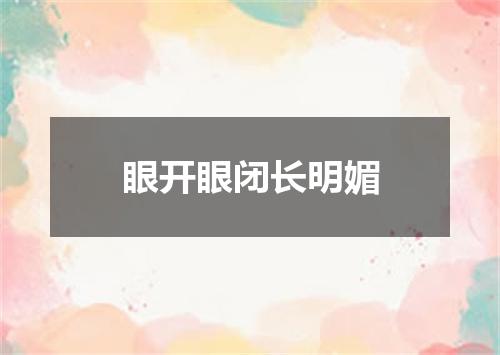 眼开眼闭长明媚