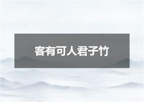 客有可人君子竹