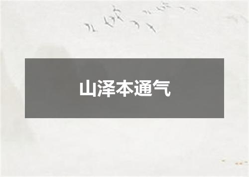 山泽本通气