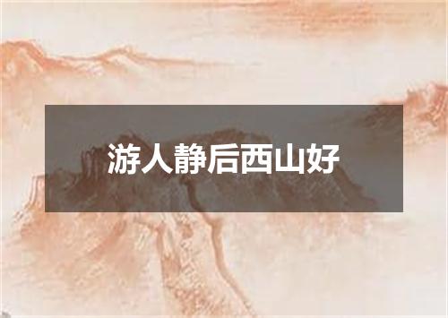 游人静后西山好