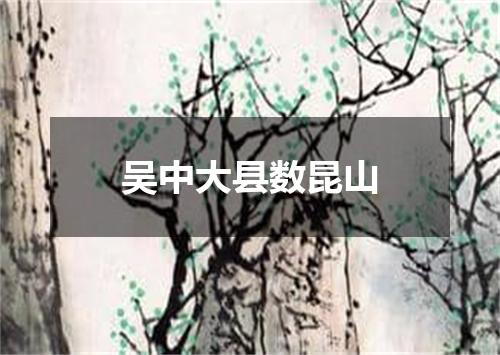 吴中大县数昆山