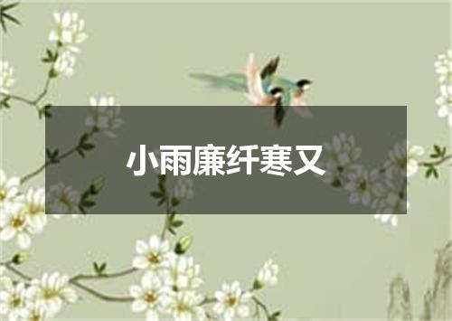 小雨廉纤寒又