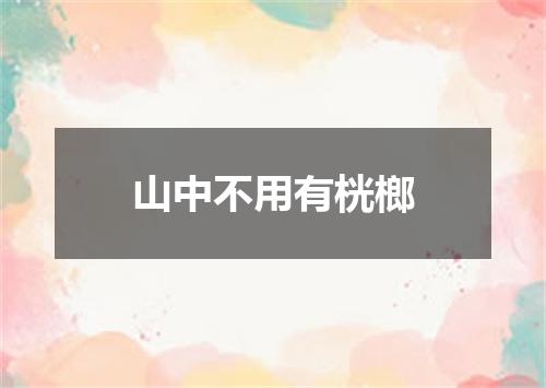 山中不用有桄榔