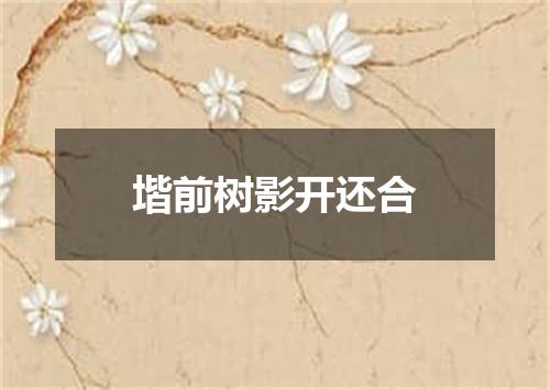 堦前树影开还合