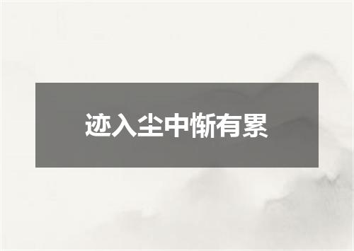 迹入尘中惭有累