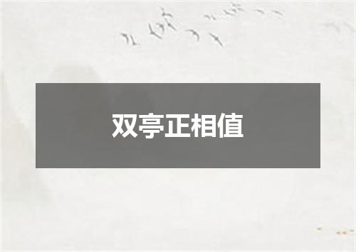 双亭正相值