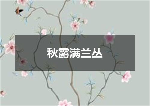 秋露满兰丛