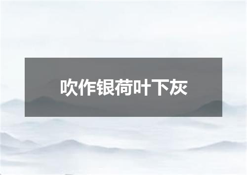 吹作银荷叶下灰