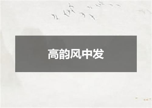 高韵风中发