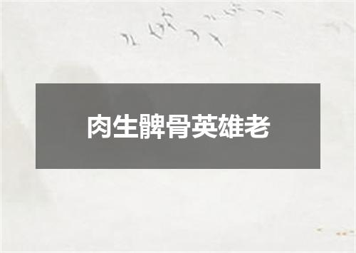 肉生髀骨英雄老