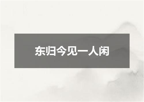 东归今见一人闲
