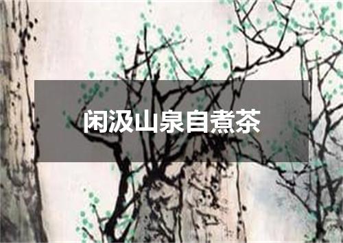 闲汲山泉自煮茶