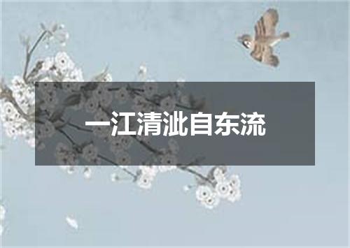 一江清泚自东流