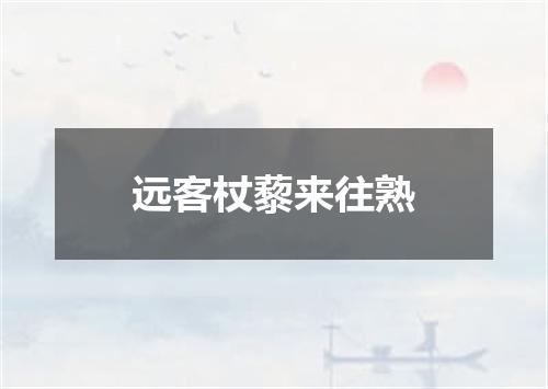 远客杖藜来往熟