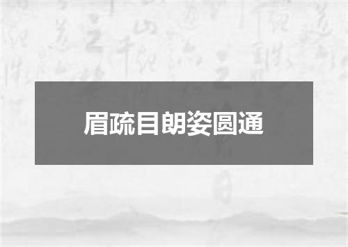 眉疏目朗姿圆通