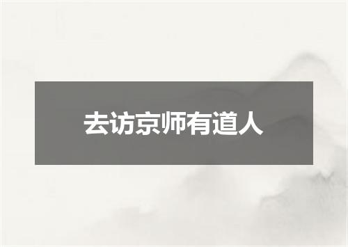 去访京师有道人
